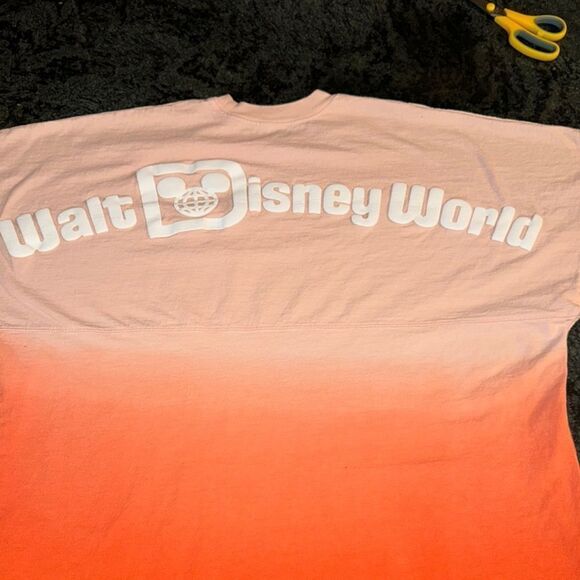 Disney Pink and Orange Ombre Spirit jersey Sweatshirt - Picture 3 of 8